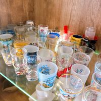 Sammlung 54 Shotgläser / Schnapsgläser Souvenir (Weltweit)