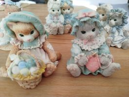Ernesco Calico Kittens Vintage 1992 Katzen Figuren Sammlung