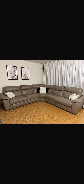 Divani: Grosses Echtleder-Ecksofa mit elektrischer Relaxfunktion – Usato da Zürich venduto da lej_7lbp 1