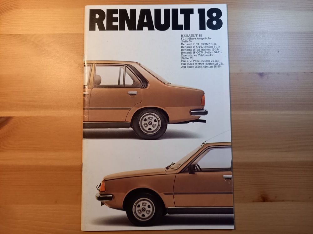 Prospekt Renault 18 von 1979 aus der Schweiz Kaufen auf Ricardo