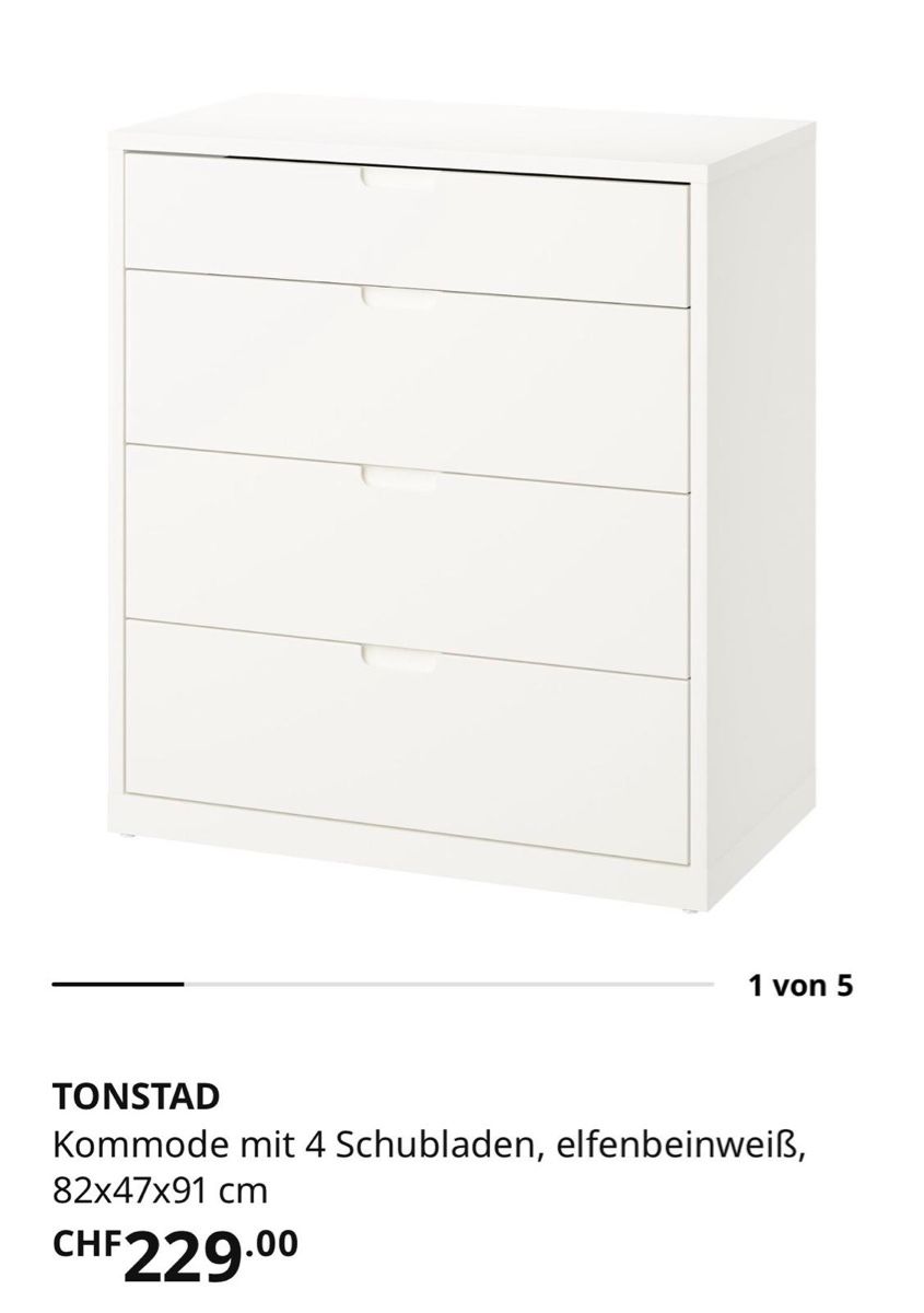 Ikea Kommoden: IKEA Tonstad Kommode – elegant & gepflegt – Gebraucht aus Zug von joel0106