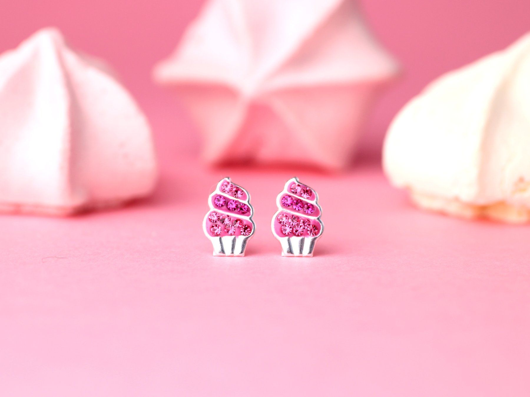 Orecchini pendenti & Orecchini a lobo: Kinder Ohrringe CUPCAKE Sterling Silber – Nuovo e nell'imballaggio originale da Stallikon venduto da Bergli18 2
