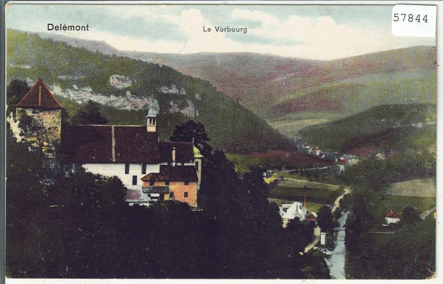 Cartoline postali: Delemont - Le Vorbourg - coloriert – Usato da Ettingen venduto da Kartenplanet