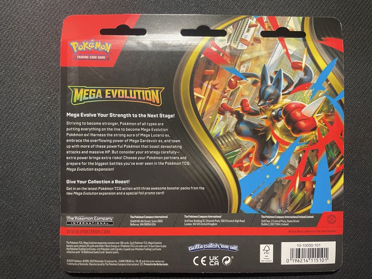 Pokémon Carte collezionabili: Pokemon Mega Evolution 3 Pack Blister English – Nuovo e nell'imballaggio originale da Wallisellen venduto da Optimalex 1