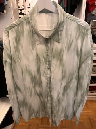 Shein Trendige Damen Bluse, Grüntöne, Grösse L - Top Zustand