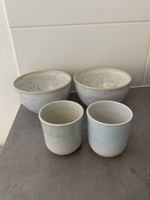 Lot de 2 bols et 2 tasses en céramique 