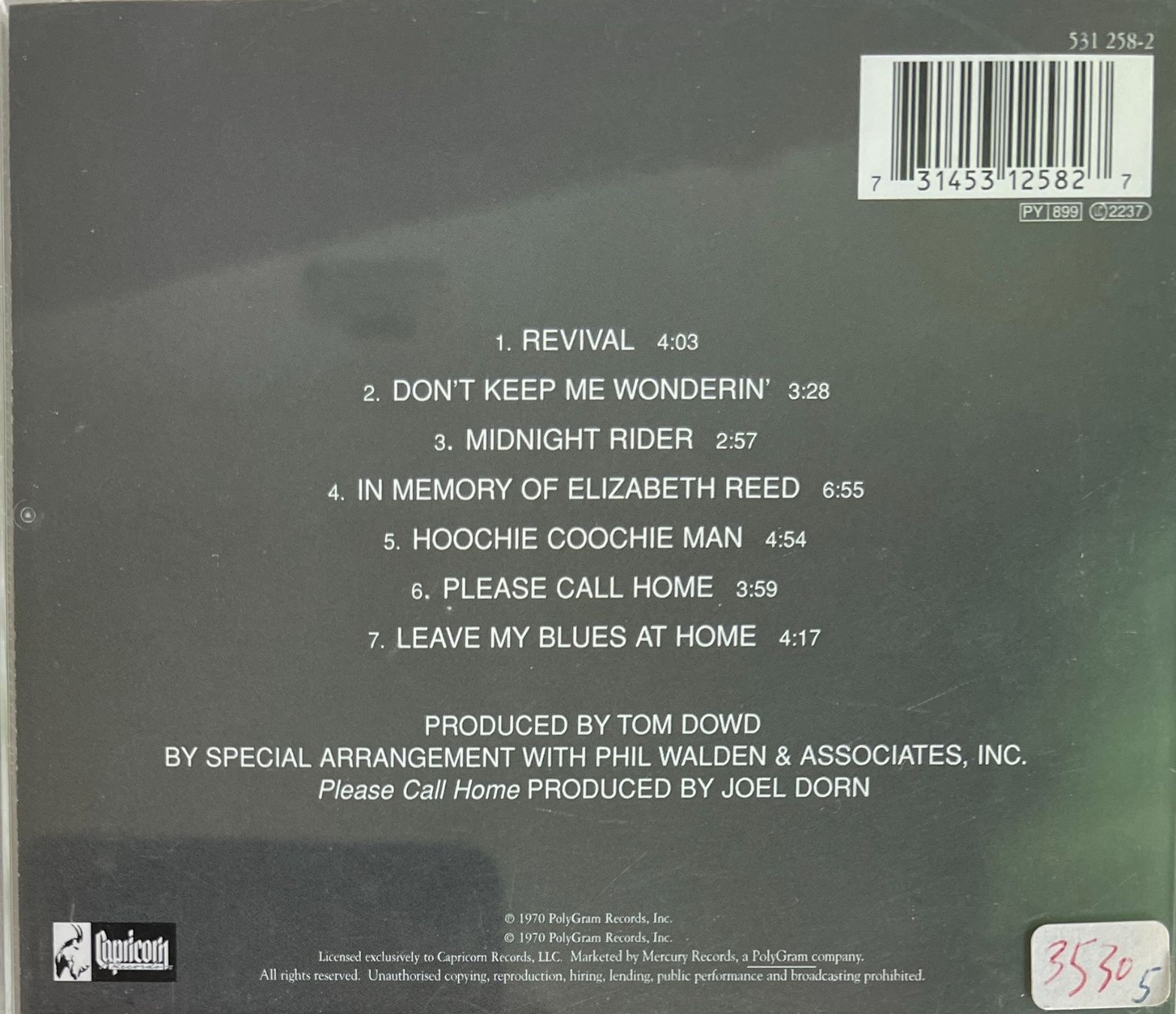 CDs: ALLMAN BROTHERS / Idlewild South – Gebraucht aus Bischofszell von kustavi 1