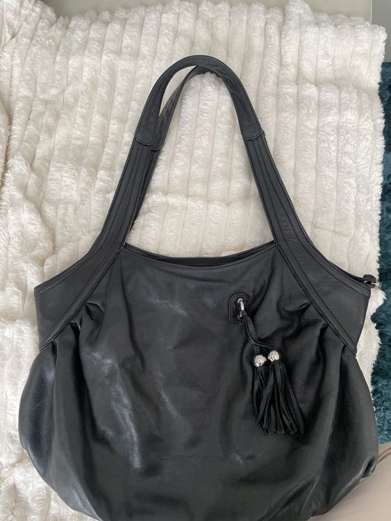 Sac Bandoulière LUDIVINE En Cuir Bleu - Vintage - Occasion En Parfait état