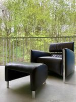 SALE: Orig. Leolux „Oblomov“ Ledersessel mit Ottoman