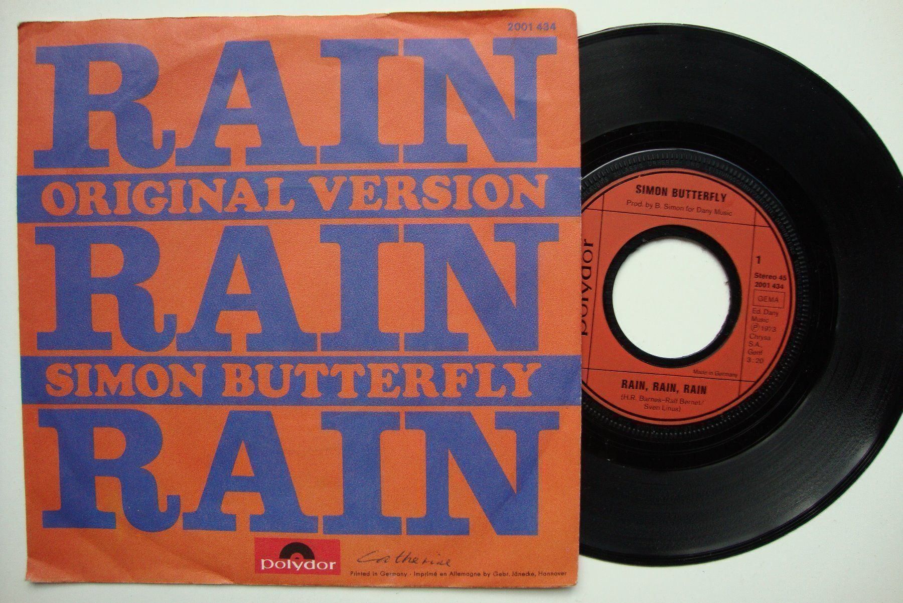 Dischi in vinile: SIMON BUTTERFLY - RAIN RAIN RAIN – Usato da Bern venduto da Uli_10_11