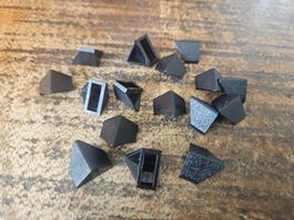 lego 3049b lot de 16 pièces Black Slope 45 2 x 1 Double /