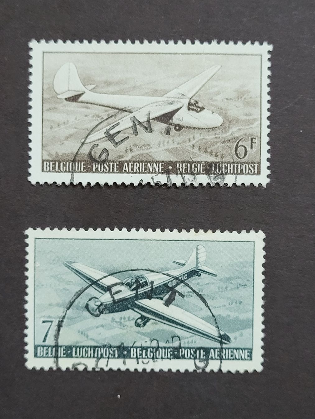 Tutti i francobolli: 1951, Belgien  -  Flugpost – Usato da stäfa venduto da brandy66