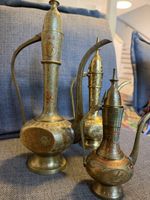 Orientalische Messing Kannen Set handgraviert 3er
