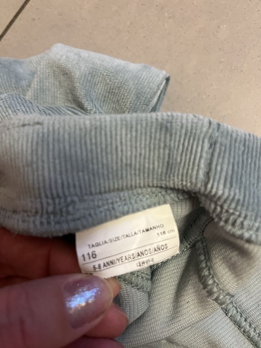 Benetton Hosen: Blau/Graue Benetton Chenille-Hose, Gr. 116, – Gebraucht aus Zürich von jmg_8005 3