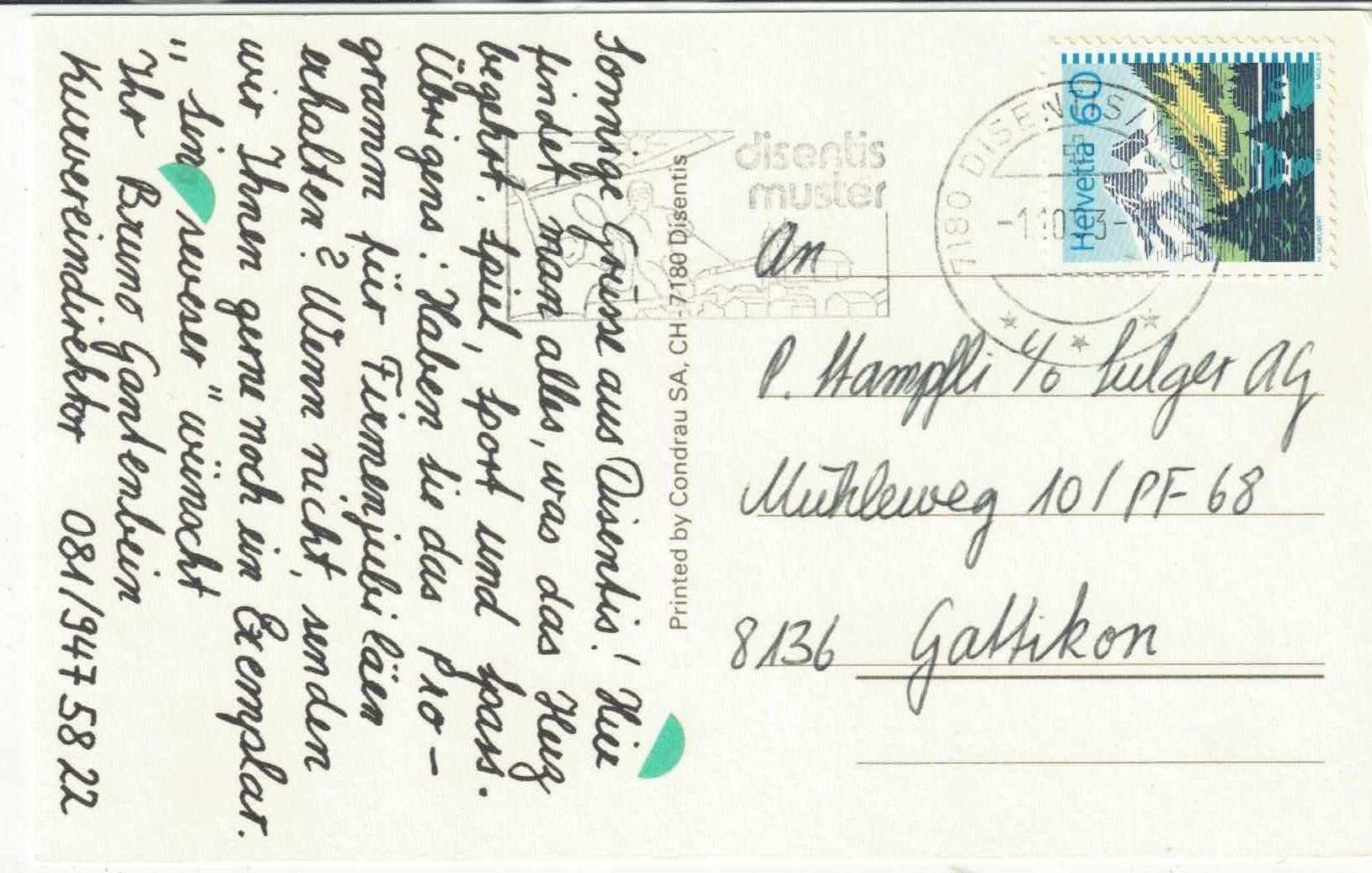 Cartes postales: Disentis - Generalansicht – D'occasion à Ettingen par Kartenplanet 1