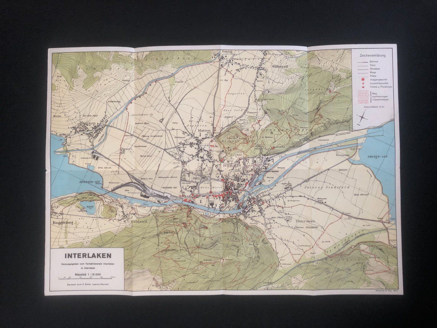 Documenti: Interlaken-Prospekt, ca. 1950Jahre – Usato da Dietikon venduto da Tiburon6 2