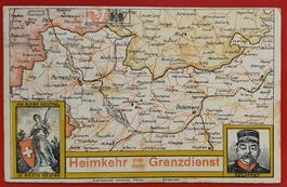 Militärkarte - Heimkehr aus dem  Grenzdienst