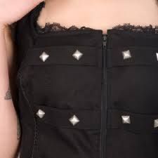 Top: ADERLASS Denim Halter Top Gothic Style Schwarz black Gr. S – Usato da Zürich venduto da Upippin 2