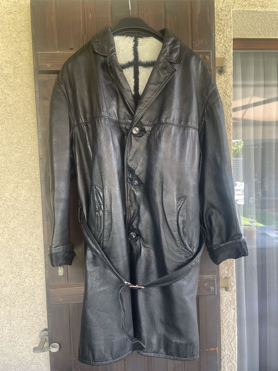 Cappotti: Manteau cuir noir fourrure – Usato da Lausanne venduto da lau_x22z