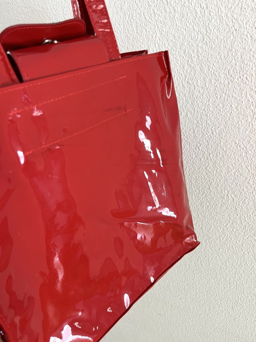 Borse da donna: NEU! ROTE LACK-TOTE-BAG – Nuovo e nell'imballaggio originale da Basel venduto da JJ.Elena 3