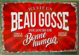 Plaque métallique décorative