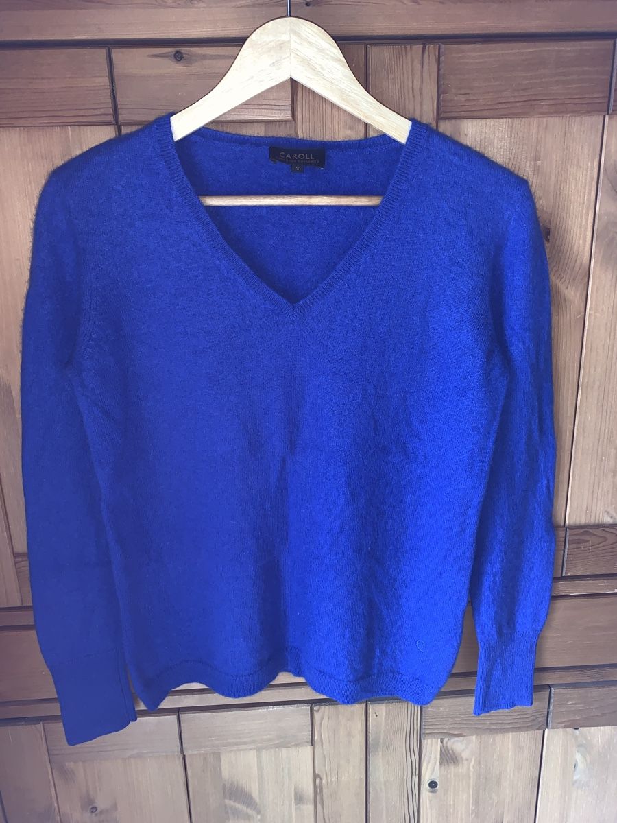Caroll Maglioni & Felpe: Pull Caroll Cachemire bleu électrique, taille S, parfait! – Usato da Finhaut venduto da dod