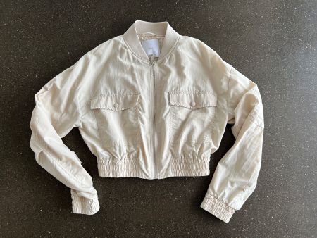Mango Bomberjacke Ecru Gr. S – kurze Übergangsjacke