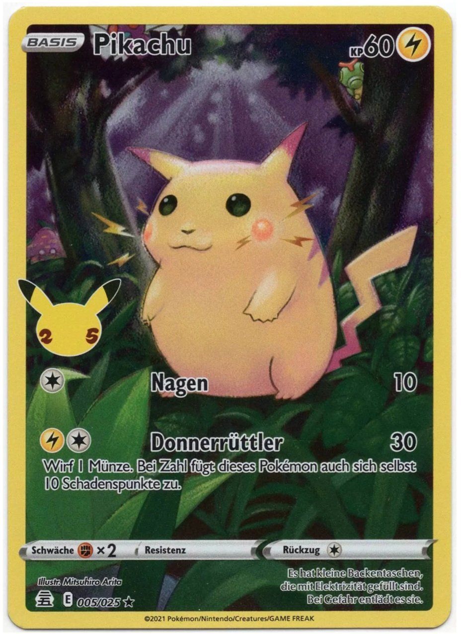 Pokémon Sammelbilder & Trading cards: Pokémon Pikachu 005/025 Celebrations DE – Gebraucht aus Roggwil BE von S_Cards