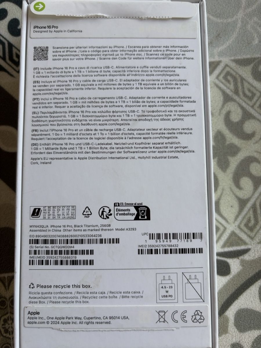 Apple Handys / Smartphones: iPhone 16 Pro – Gebraucht aus Losone von dirkdenise 2