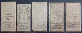 Frankreich Fiskal Marken Lot mit alten Werten XIV