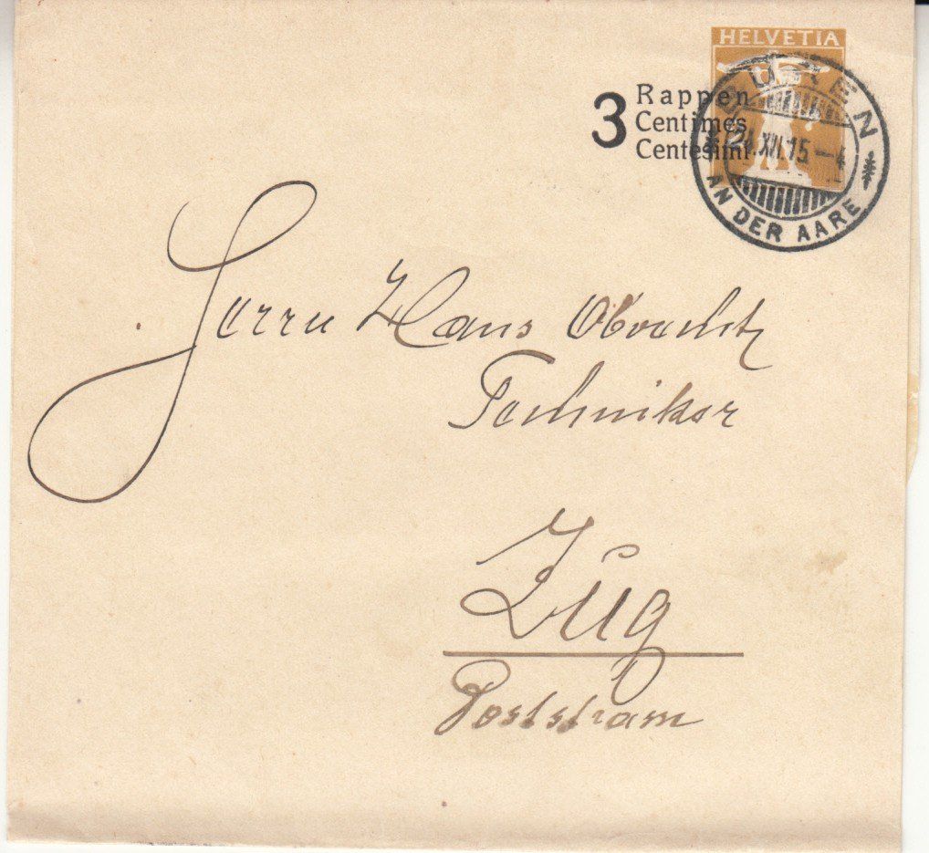 Alle Briefmarken: SGK SB 035 Büren a/A - Zug – Gebraucht aus Bürglen TG von StampGraf
