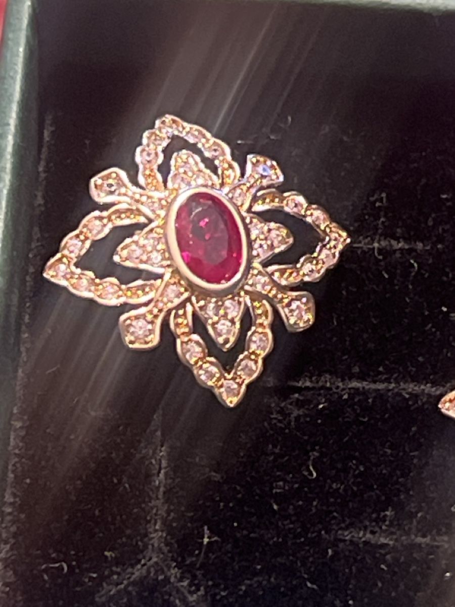 Orecchini pendenti & Orecchini a lobo: Elegante Ohrstecker mit Zirkonia, vergoldet – Nuovo (secondo la descrizione) da Seon venduto da Sunny-Schmuck78 1