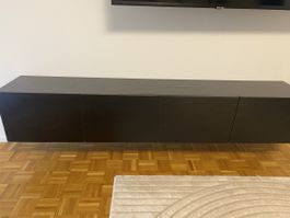 Schönes schwarzmattes TV-Sideboard zu verkaufen - neuwertig