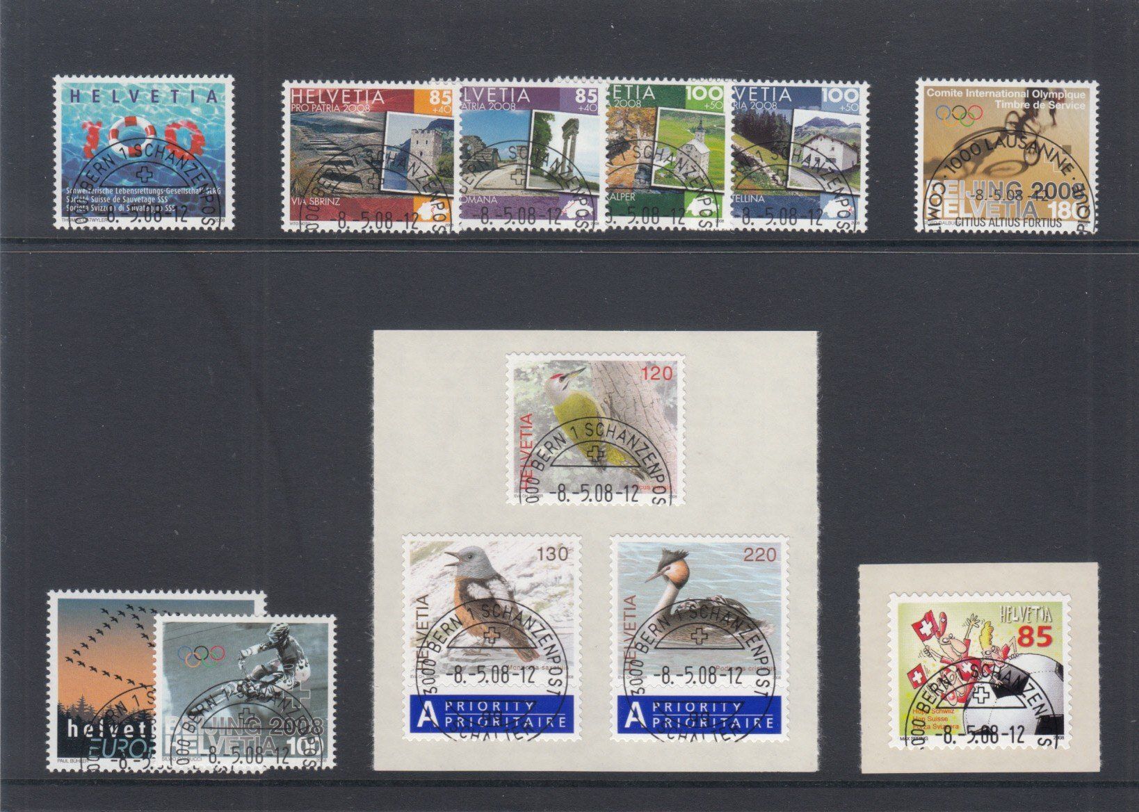 Tutti i francobolli: CH Jahresserie 2008 mit ET – Usato da Bürglen TG venduto da StampGraf 3