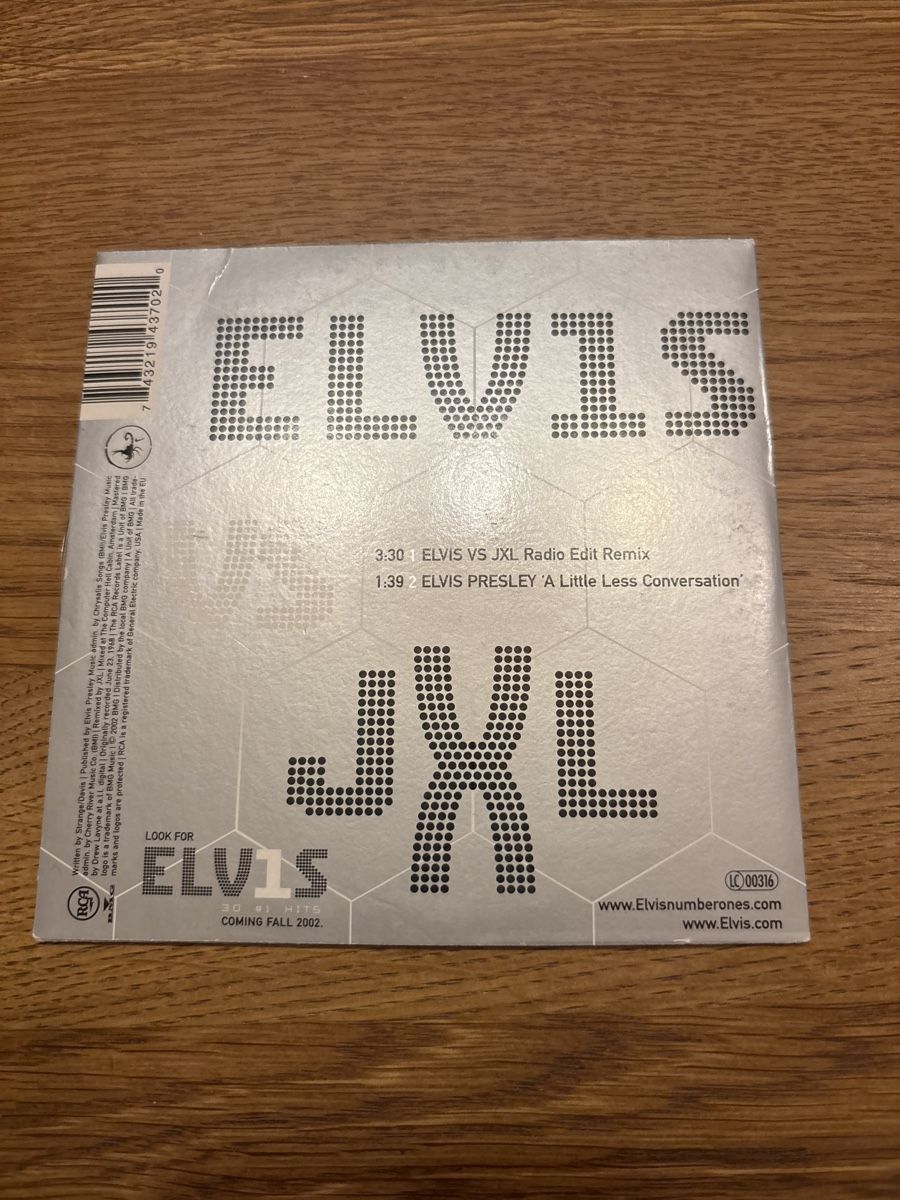 CD: Elvis vs JXL - CD Single - A Little Less Conversation – Usato da Schüpfen venduto da Cedric03 1