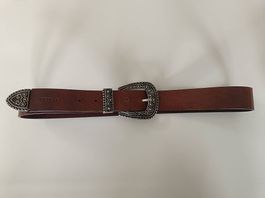 Ceinture en cuir brun 95cm