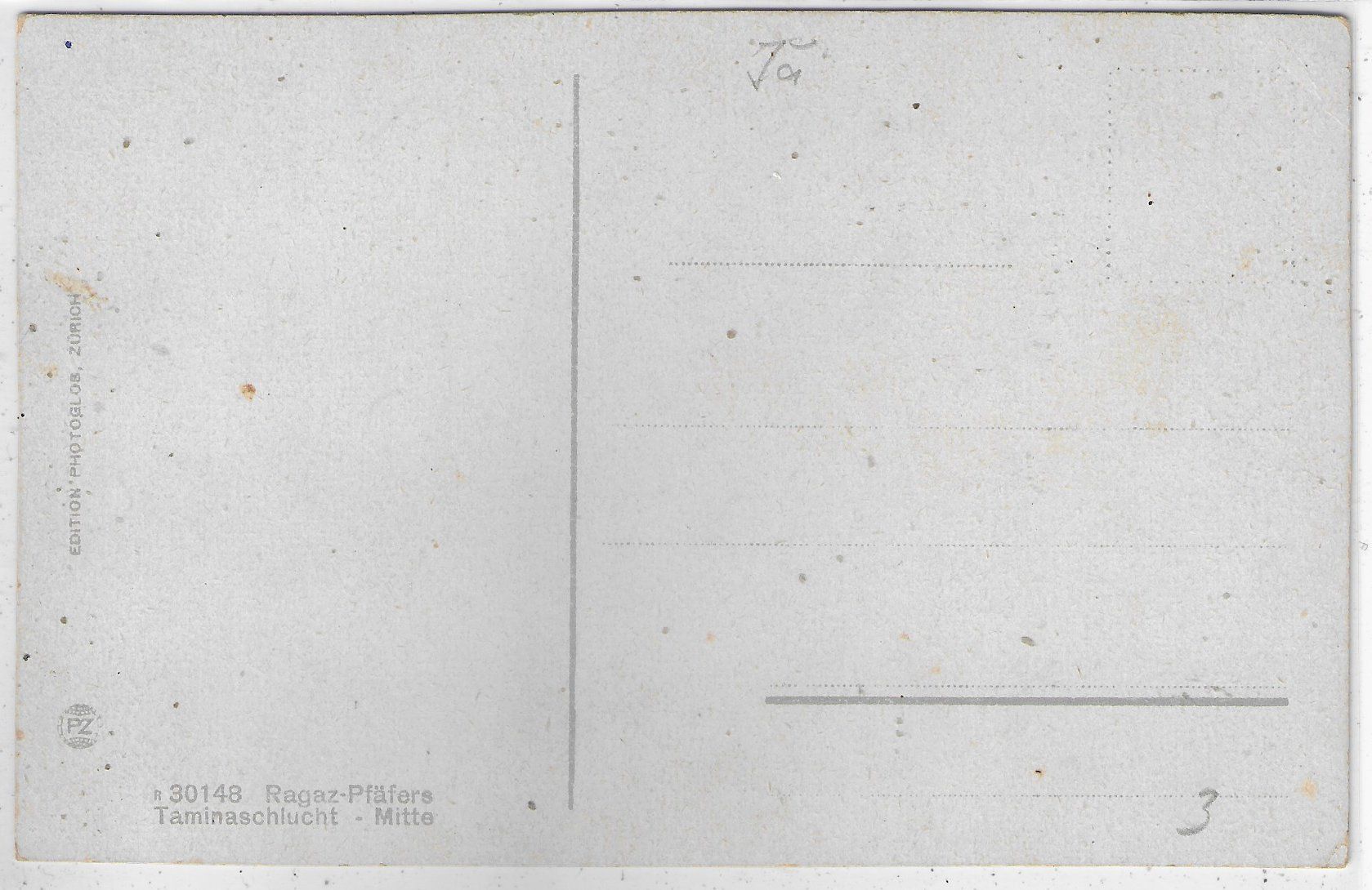 Cartoline postali: Ragaz-Pfäfers - Taminaschlucht - Mitte - Litho – Usato da Ettingen venduto da Kartenplanet 1