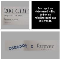 Bon Forever Institut 200 CHF de Lausanne jusqu’au 31:08;2026