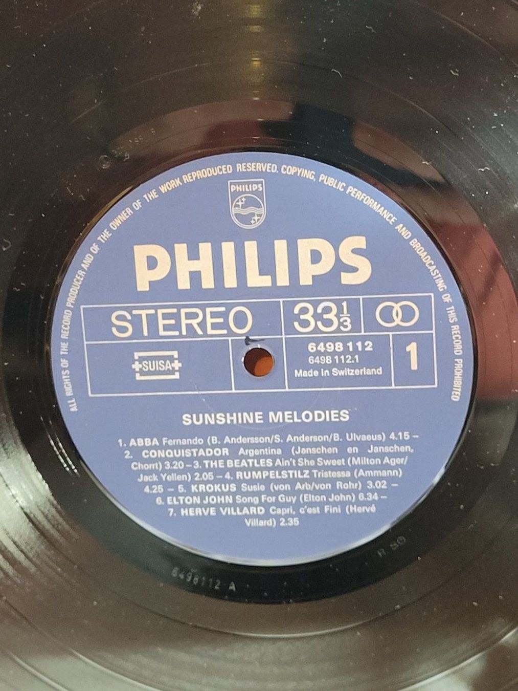Schallplatten: Vinyle "Sunshine Melodies" - ABBA, Beatles... – Gebraucht aus la Chaux-de-Fonds von Lampe 4