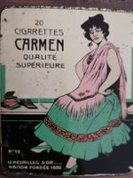 Antike Blechdose Carmen von Gerber Zig. Zürich, 1910
