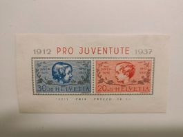 Pro Juventute 1912-1937 Seltene Briefmarken-Karte Top