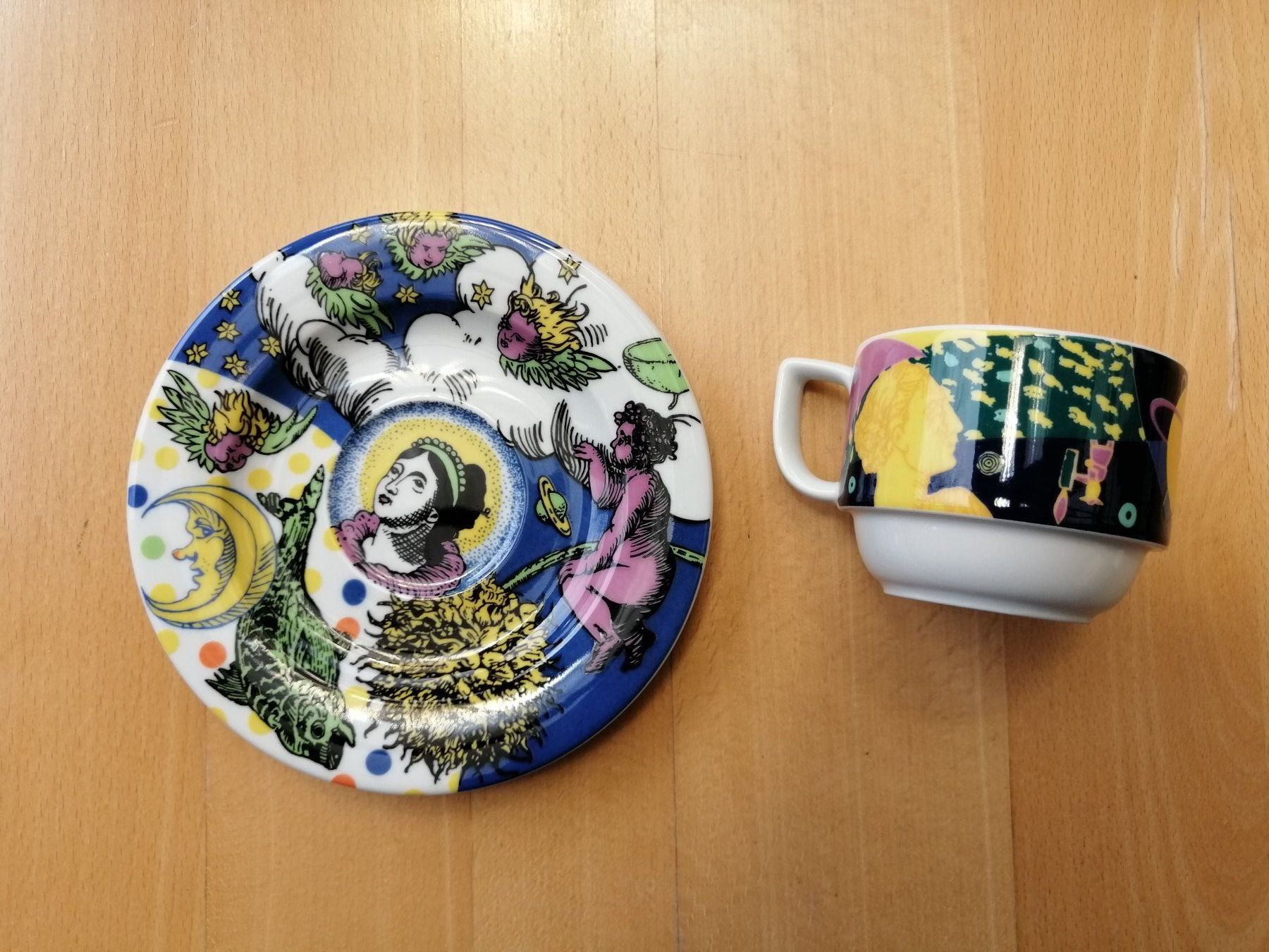 Bopla Tazze: Bopla Kaffeetasse, blau, Engel – Usato da Burg AG venduto da Tchriesi 2