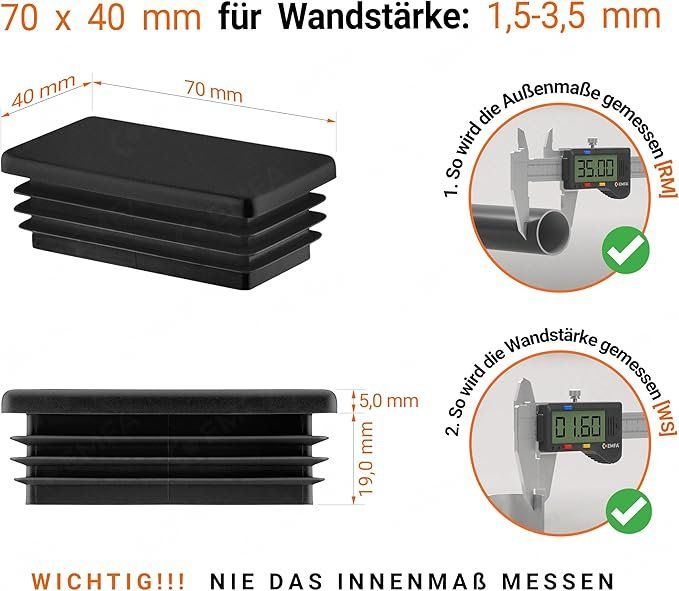 Eisenwaren: 4 x Lamellenstopfen 70 x 40mm Kunststoff – Neu und originalverpackt aus Schnaus von sueg01 2