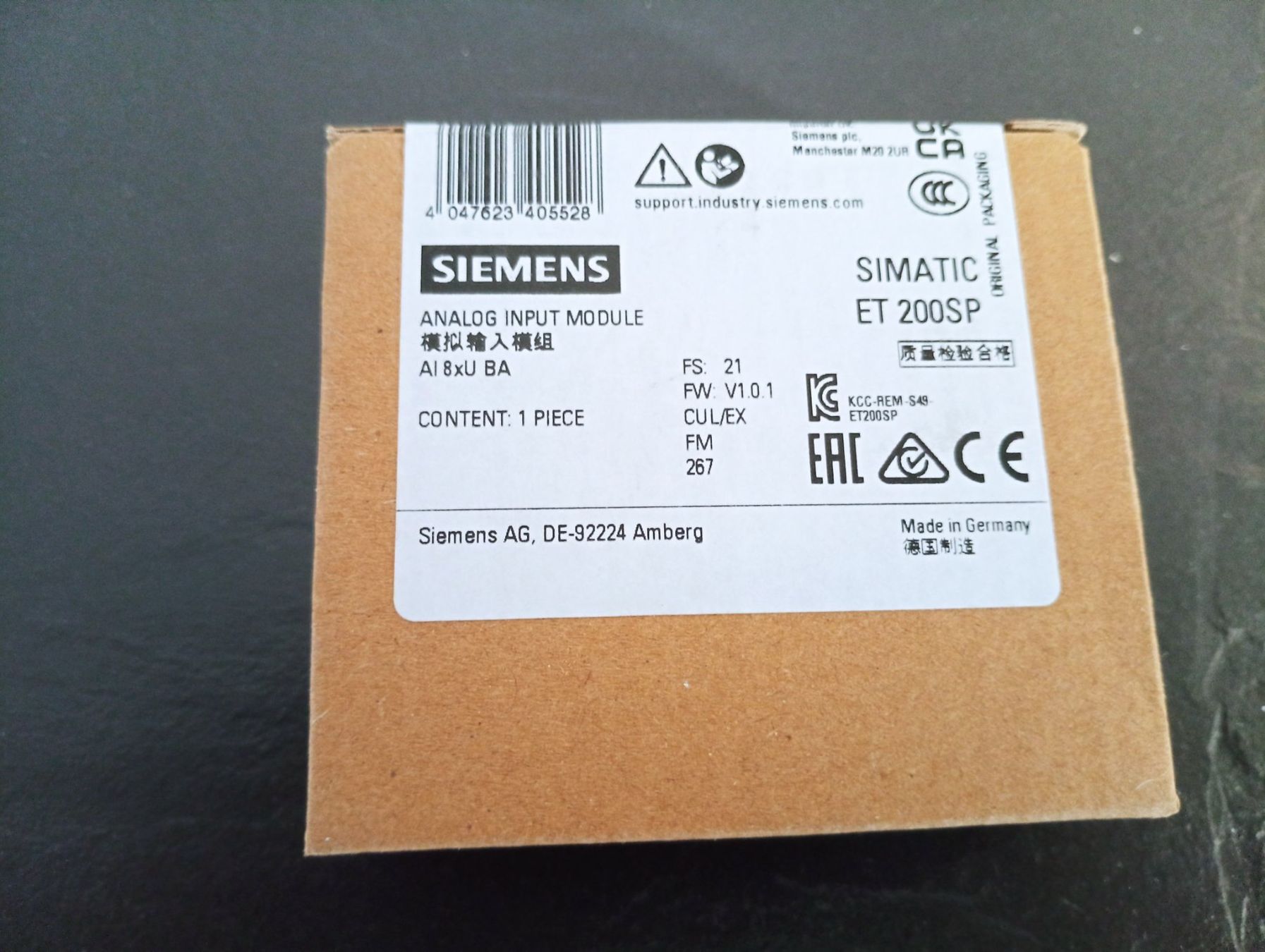 Siemens Composants électroniques: Siemens SIMATIC ET 200SP AI 8XU Basic / 6ES7134-6FF00-0AA1 – Neuf avec emballage d'origine à Ufhusen par HKSC 1
