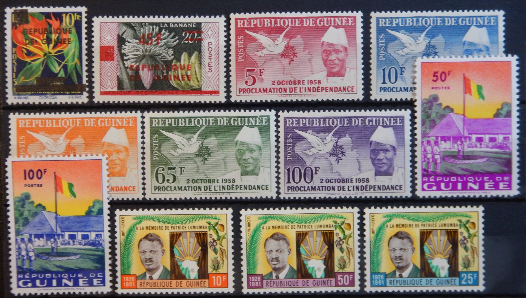 Alle Briefmarken: Guinea ex. Kat. 1-94 ** 1959/62 – Gebraucht aus Zürich von Muehlekauf