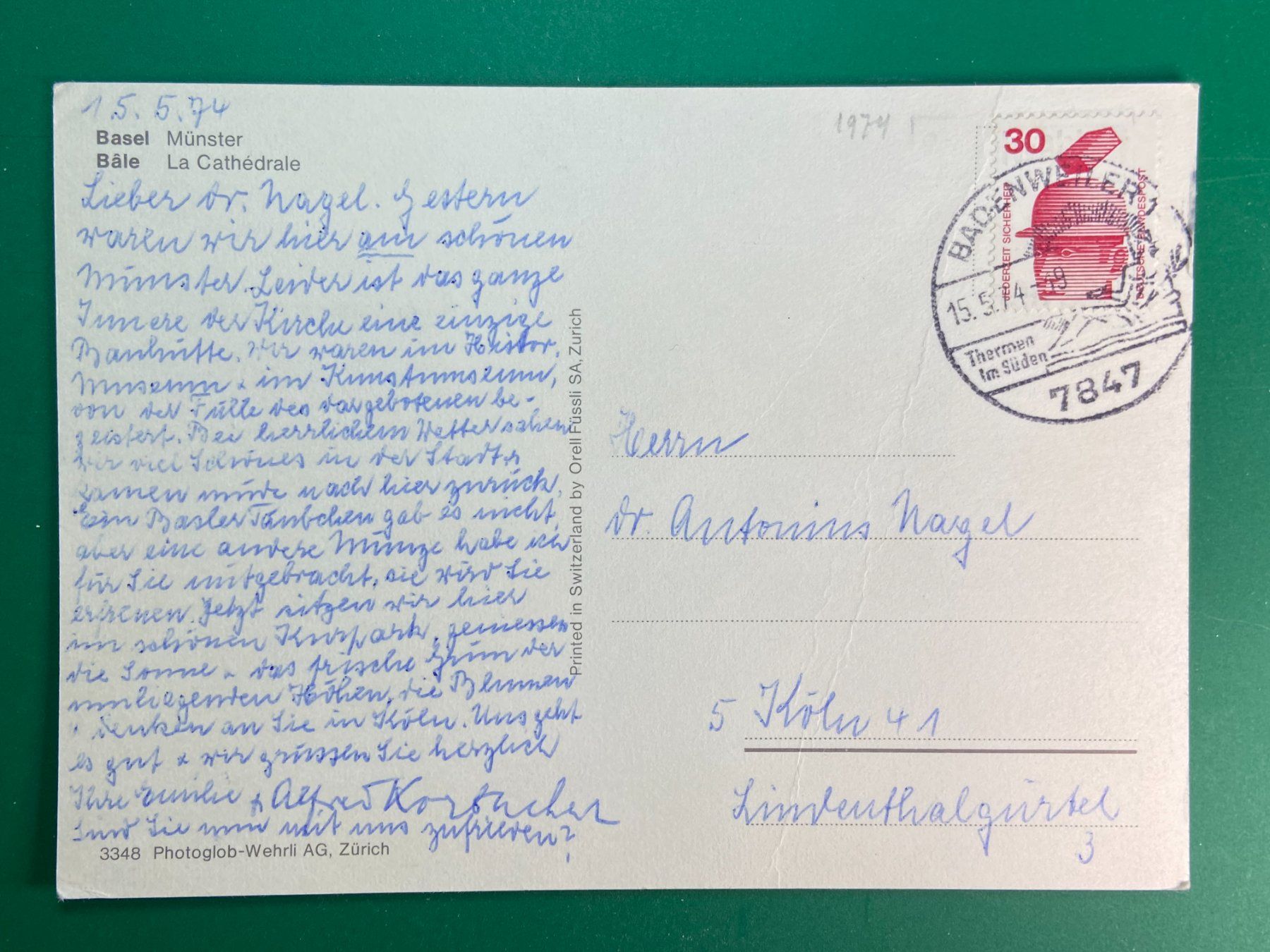 Cartoline postali: Basel - Münster – Usato da Steg VS venduto da danwer74 1