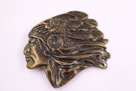 Indianer Gürtelschnalle Vintage Häuptling