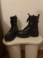 Bottes femme cuir noir semelle épaisse - pointure 36