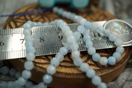 Aquamarin  4mm Facettiert       Kugel   Strang    ab  1.-