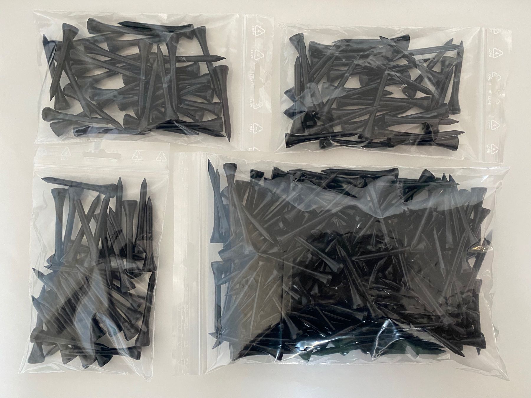 Articoli in legno: 250 Golftees 70mm Holz, schwarz – Nuovo (secondo la descrizione) da Bergdietikon venduto da shimano4 1